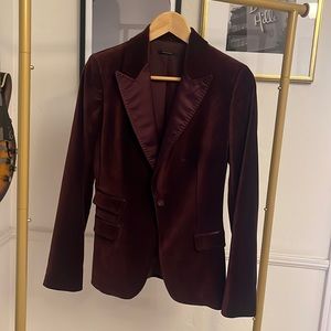 Elie Tahari Velvet Blazer Purple/Maroon
